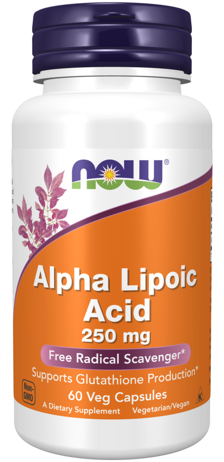 Alpha Lipoic Acid 250 mg - 60 Veg Capsules Bottle Front