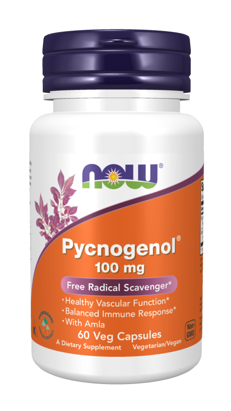 Pycnogenol® 100 mg - 60 Veg Capsules Bottle Front