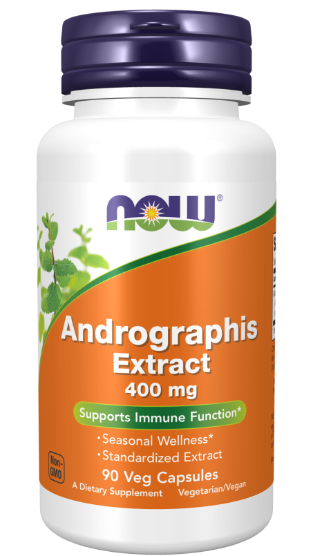 Andrographis Extract 400 mg - 90 Veg Capsules Bottle Front