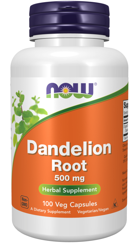 Dandelion Root 500 mg - 100 Veg Capsules Bottle Front