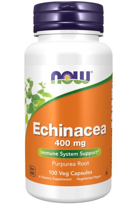 Echinacea 400 mg - 100 Veg Capsules Bottle Front