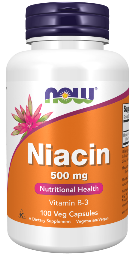 Niacin 500 mg - 100 Capsules Bottle Front