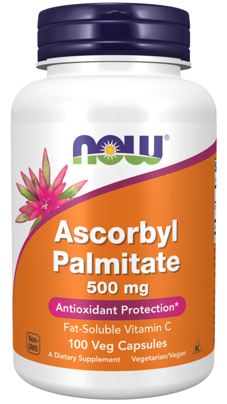 Ascorbyl Palmitate 500 mg - 100 Veg Capsules Bottle Front