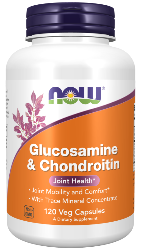 Glucosamine & Chondroitin with Trace Minerals - 120 Veg Capsules Bottle Front