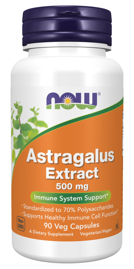 Astragalus Extract 500 mg - 90 Veg Capsules Bottle Front