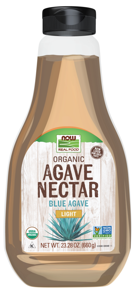 Agave Nectar, Light & Organic - 23.28 oz. Bottle Front