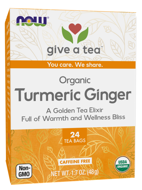 Turmeric Ginger Tea, Organic - 24 Tea Bags Box Front