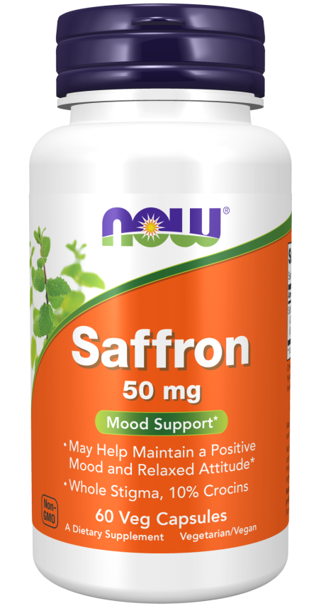 Saffron 50 mg - 60 Veg Capsules Bottle Front