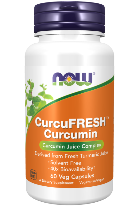 CurcuFRESH™ Curcumin - 60 Veg Capsules Bottle Front