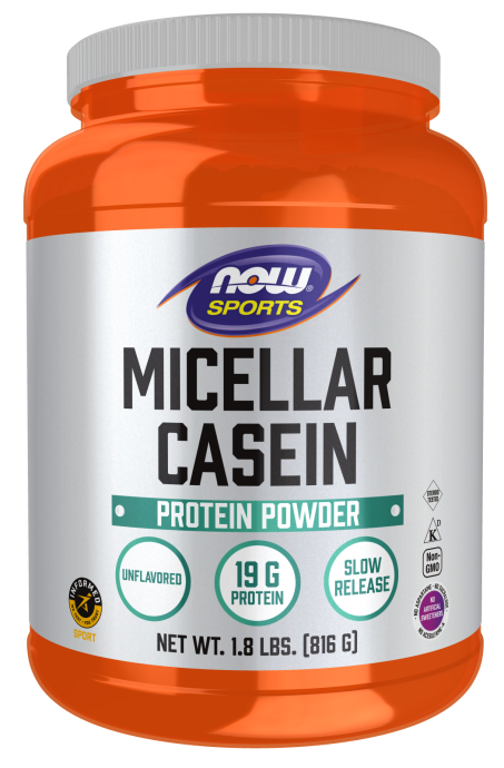 Micellar Casein, Unflavored Powder - 1.8 lbs. Bottle Front