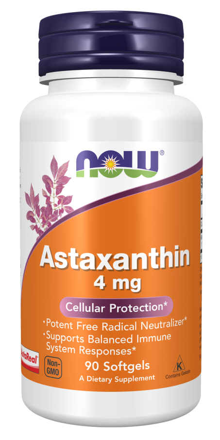 Astaxanthin 4 mg - 90 Softgels Bottle Front