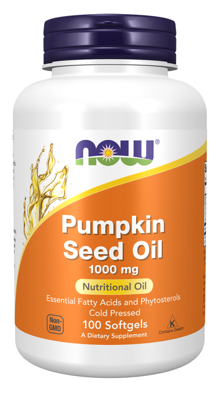 Pumpkin Seed Oil 1000 mg - 100 Softgels Bottles Front