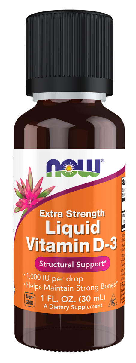Vitamin D-3 Liquid, Extra Strength - 1 fl. oz. Bottle Front