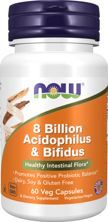 8 Billion Acidophilus & Bifidus - 60 Veg Capsules Bottle Right