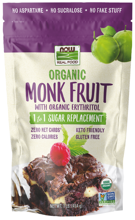 Monk Fruit with Erythritol, Organic Powder - 1 lb.