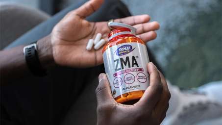 NOW Sports ZMA being poured into hand