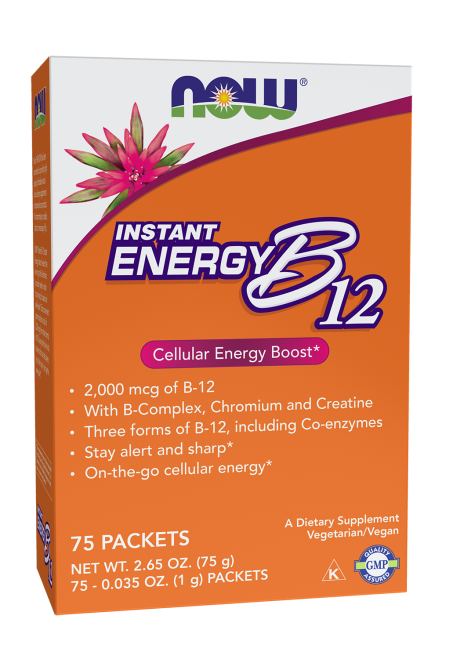 Instant Energy B-12 (2,000 mcg of B-12 per packet) - 75 Packets box front