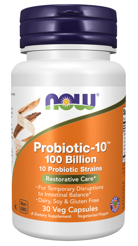 Probiotic-10™ 100 Billion - 30 Veg Capsules Bottle Front