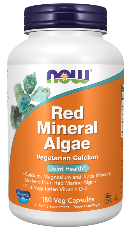 Red Mineral Algae - 180 Veg Capsules Bottle Front
