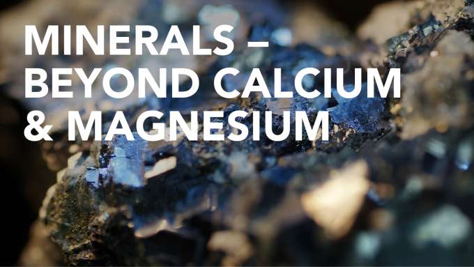 Minerals webinar image depicting a raw iron mineral up close.