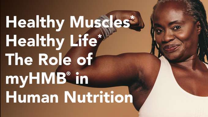 Healthy Muscles.* Healthy Life.* showing a black female in a white sleeveless shirt flexing her bicep and smiling.