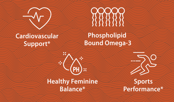 Cardiovascular Support* Phospholipid  Bound Omega-3, Healthy Feminine Balance*, Sport Performance*