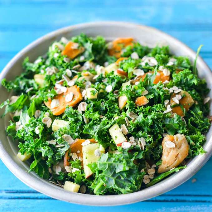 classic kale salad w/chicken thumb