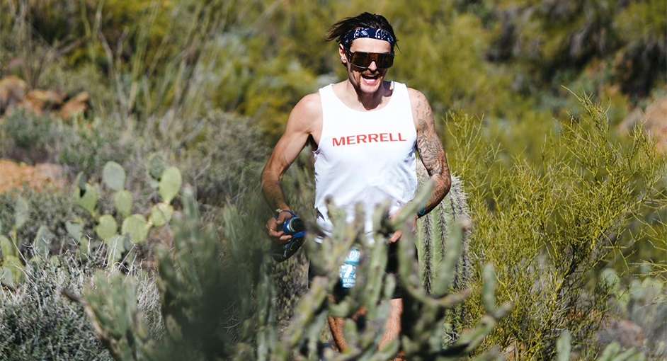 Reid Burrows running a trail 