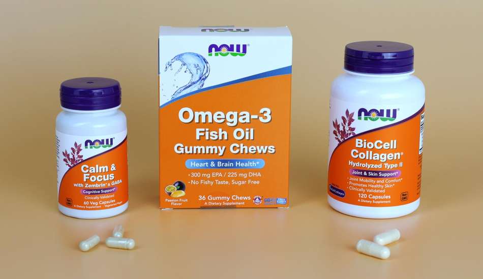 Calm & Focus, Omega-3 Fish Oil, BioCell Collagen