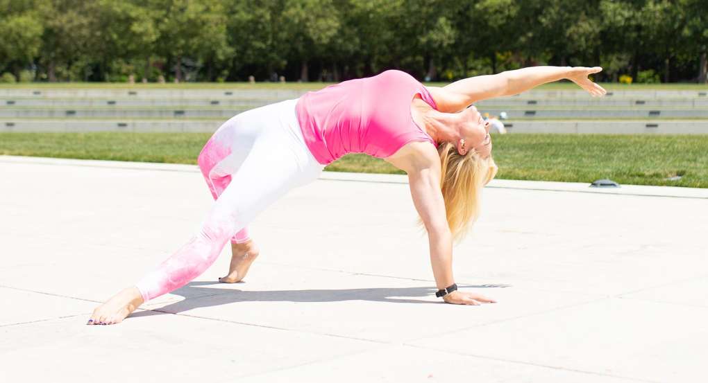 Laura Mak Quest Doing Yoga outdoors