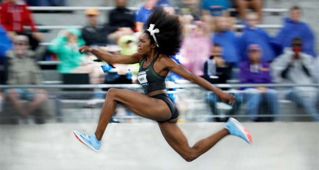 Tori Franklin sprinting