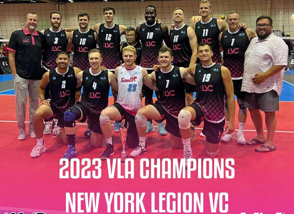 David Evans and team posing for 2023 VLA Champions New York Legion VC image